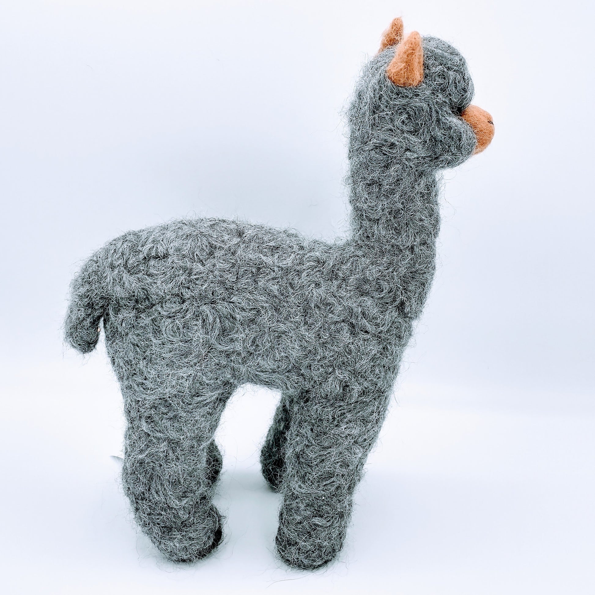 Herdsire 12″ Alpaca Fiber Sculpture gray