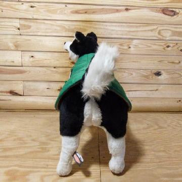 Dog coat - lined with alpaca green