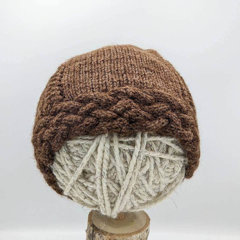 Handmade Knit Hats Brown