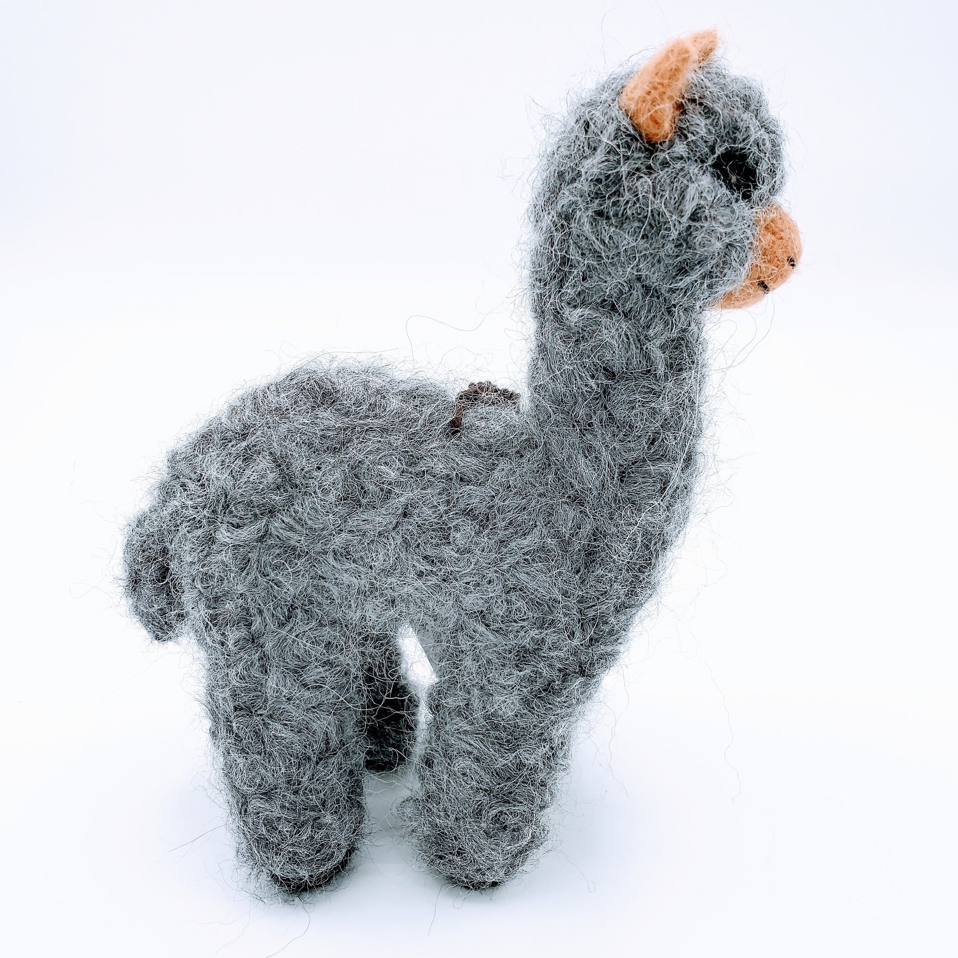 Alpaca Fiber Sculpture in gray