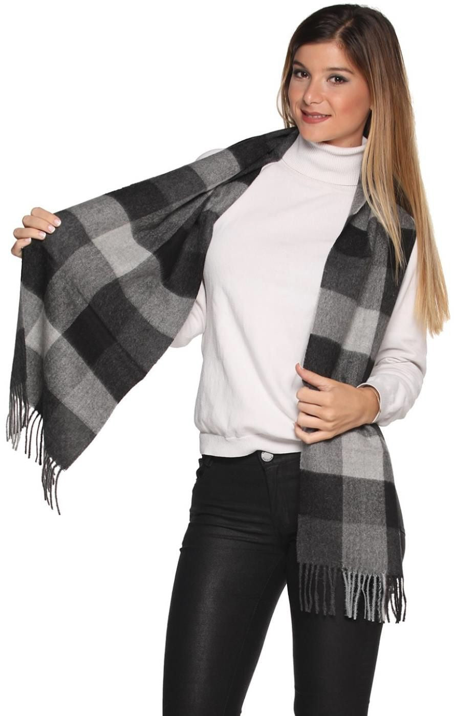 Buffalo Woven Alpaca Scarf black