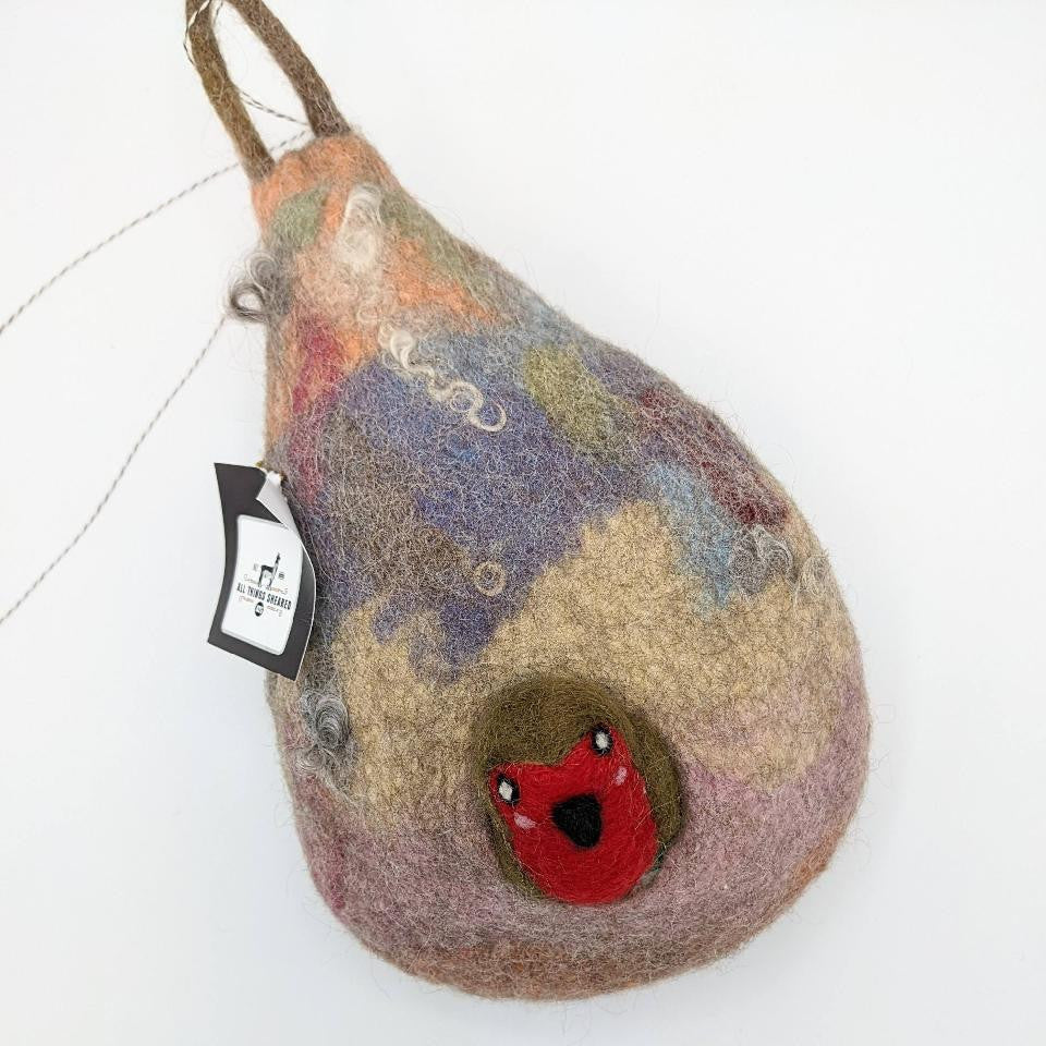 Handmade Felted Bird House