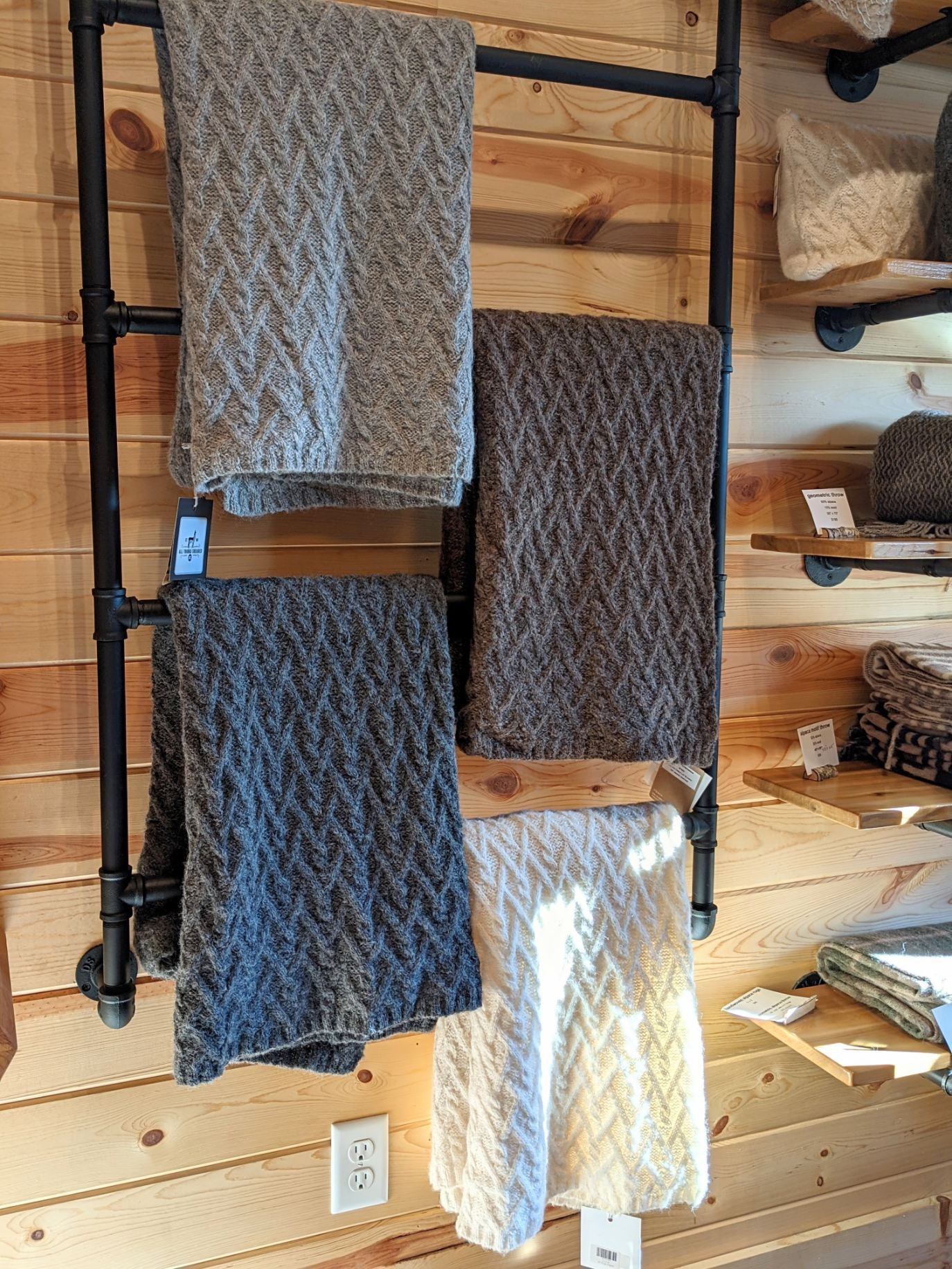 Lattice Cable Lap Blanket