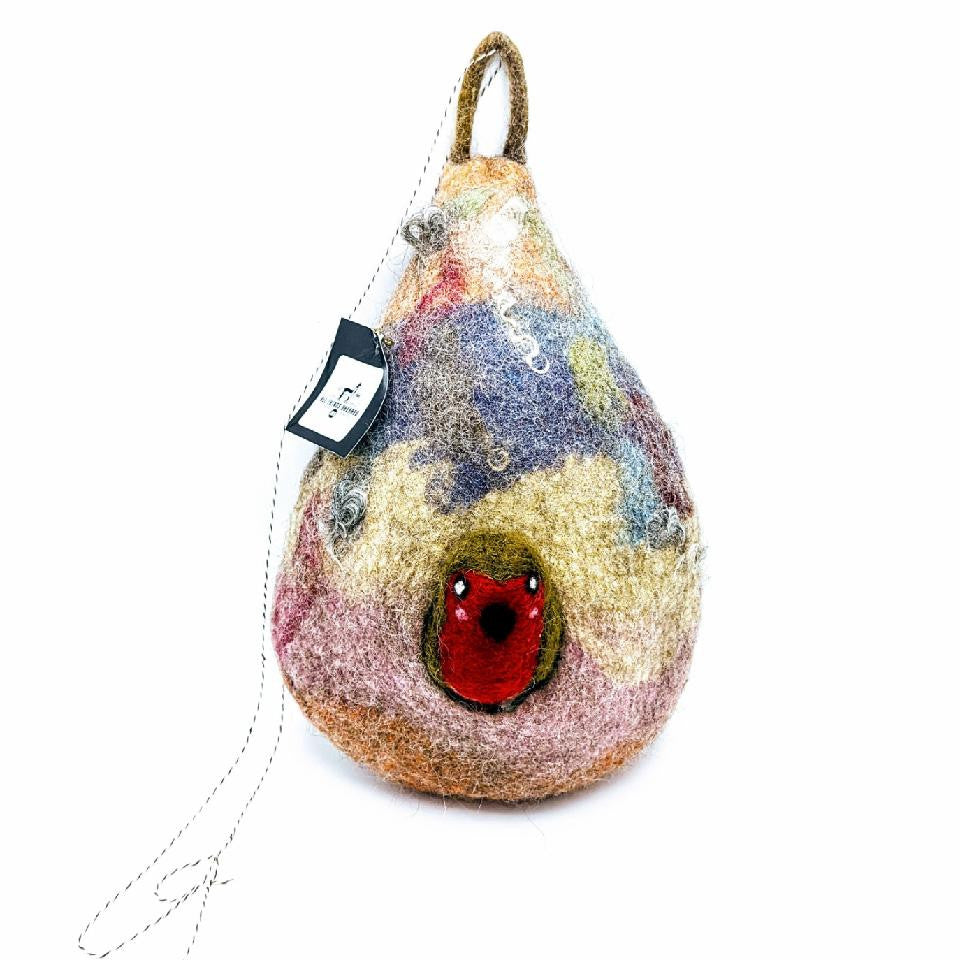 Handmade Felted Bird House