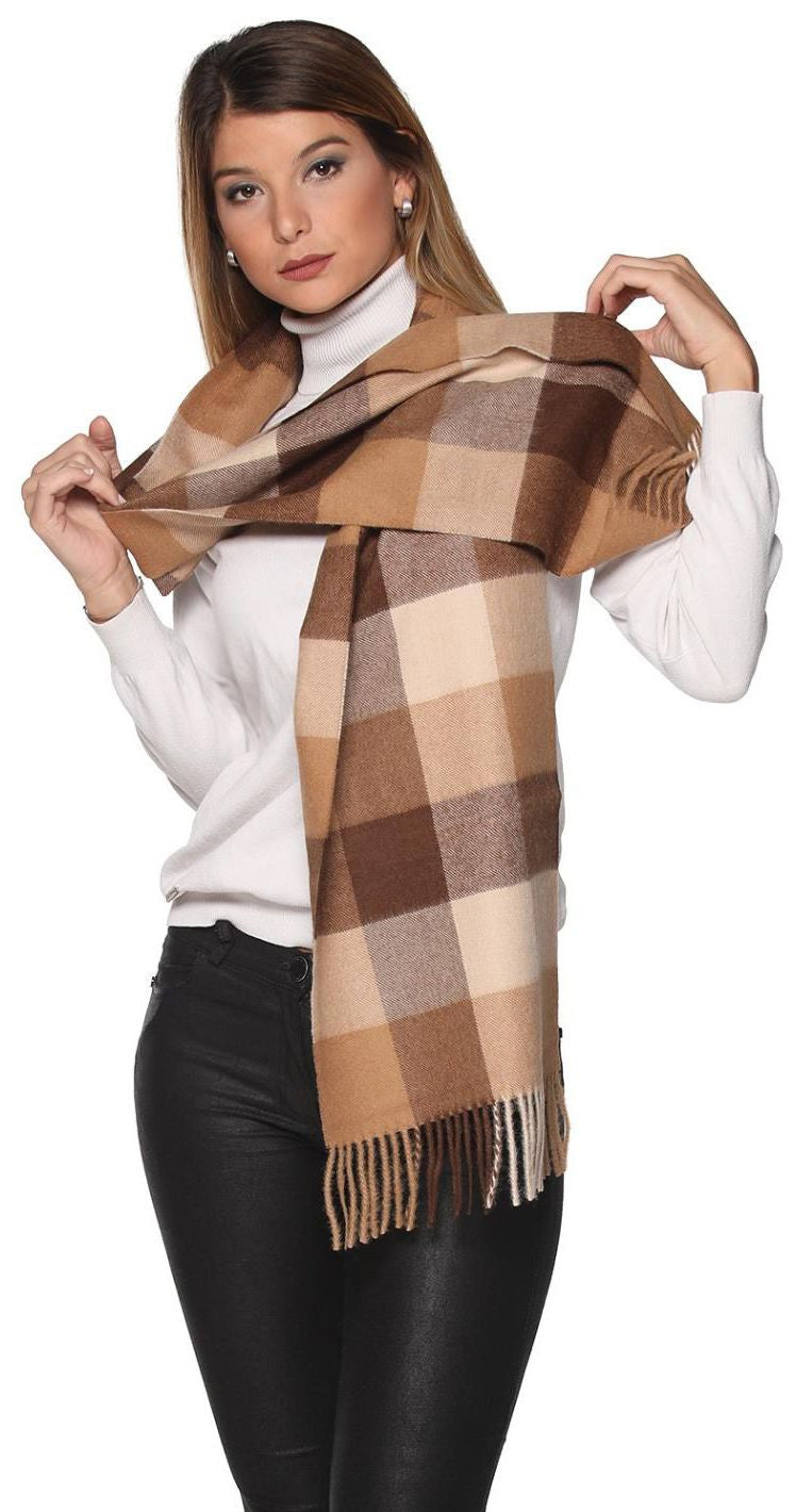 Buffalo Woven Alpaca Scarf brown