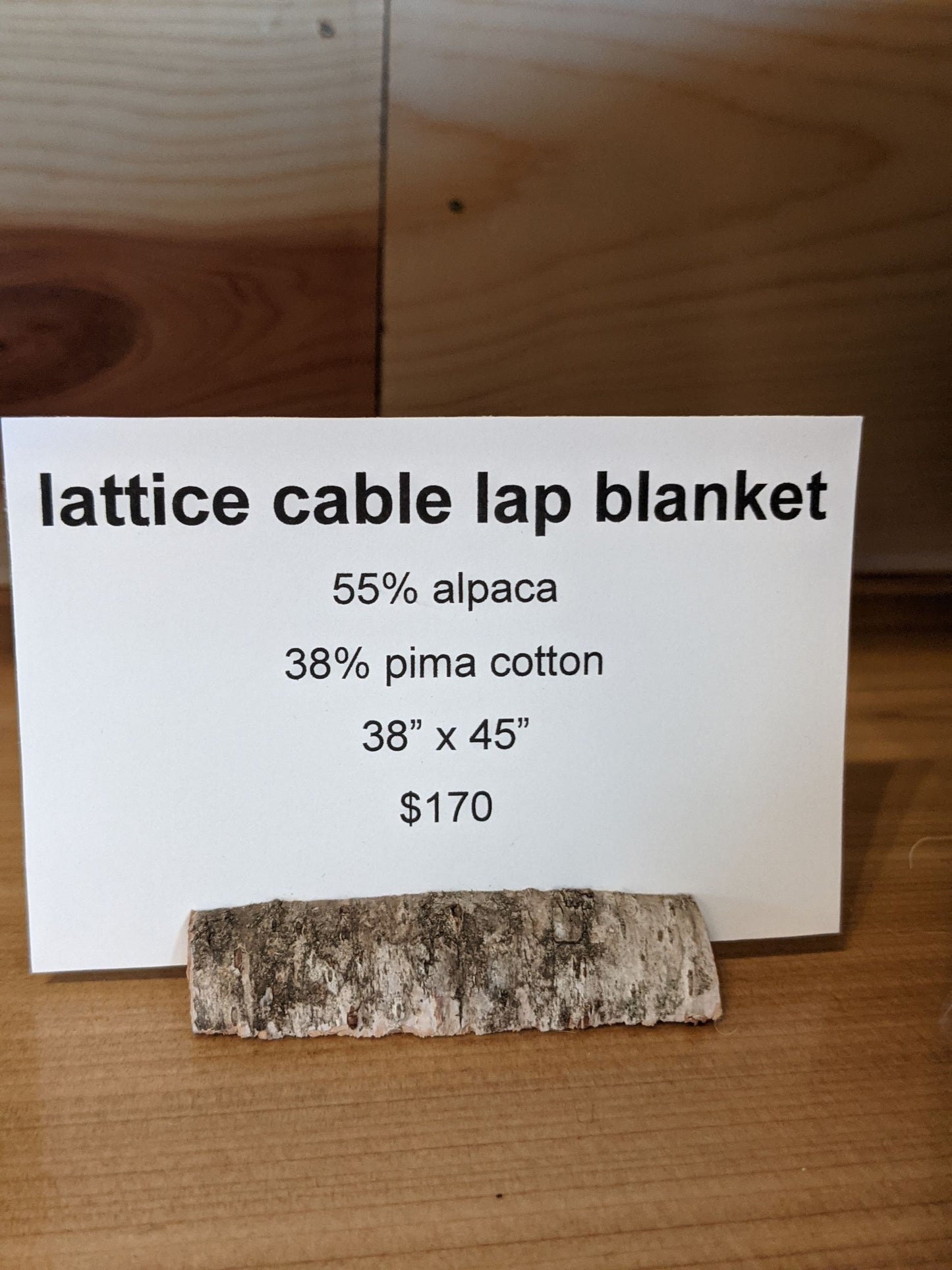 Lattice Cable Lap Blanket