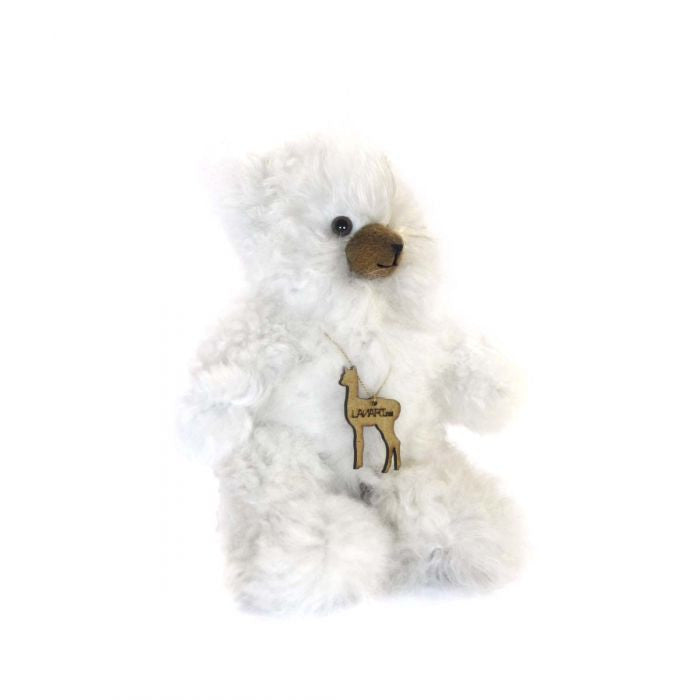 Petite Alpaca Heirloom Teddy Bear 8" white