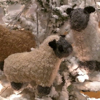 Fuzzy Sheep Ornament