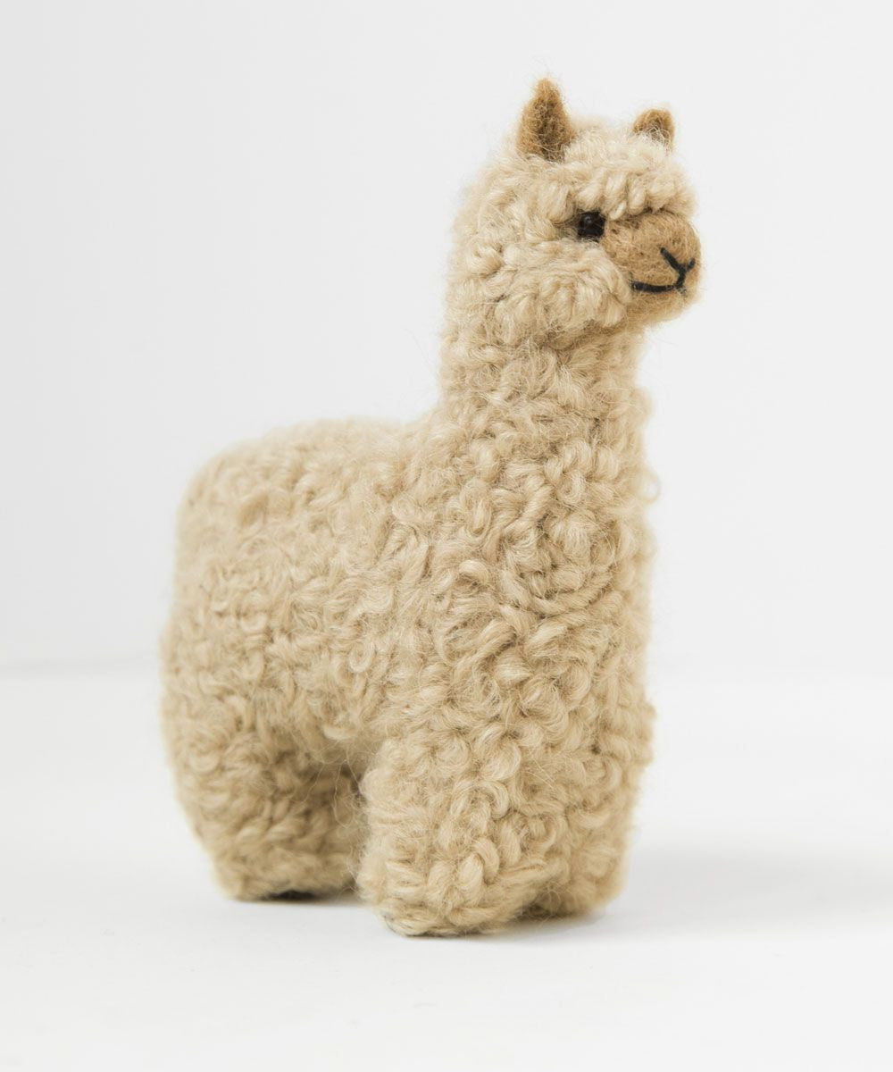 Cream baby alpaca figure