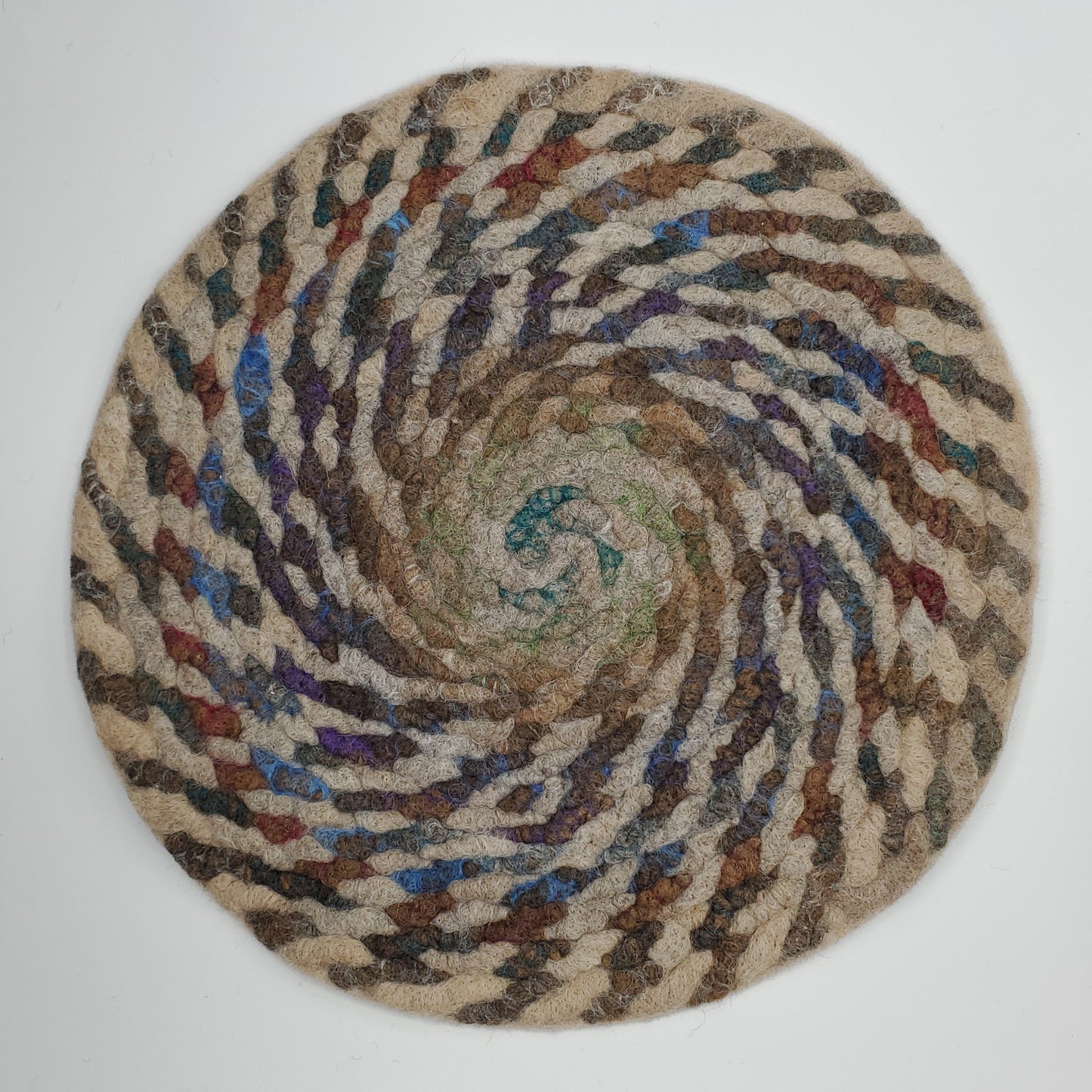 Handmade Chair Pad - Twisted Spiral